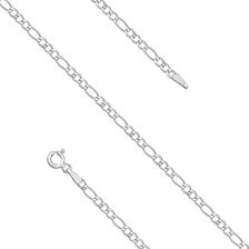Zdjęcie Magar Silver Srebrny łańcuszek diamentowany figaro płaskie SL-FIEX60R - Dobiegniew