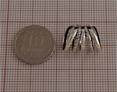 Falana Nausznica srebrna Ażurowe druciki kn210 0,8g. - zdjęcie 2