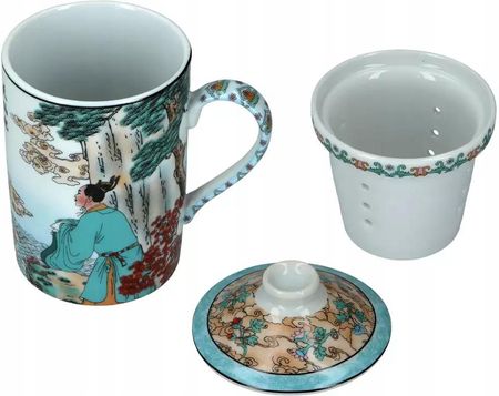 Hanipol Kubek Gejsza Porcelana 250Ml Z Zaparzaczem I Pokrywką + Pudełko (7034412)