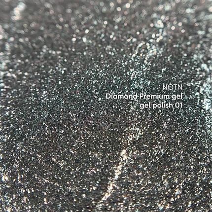 Nailsofthenight Diamond Premium Gel/Gel Polish 01 Srebrny Z Metalowymi Płatkami Lakier Hybrydowy 5ml - zdjęcie 2