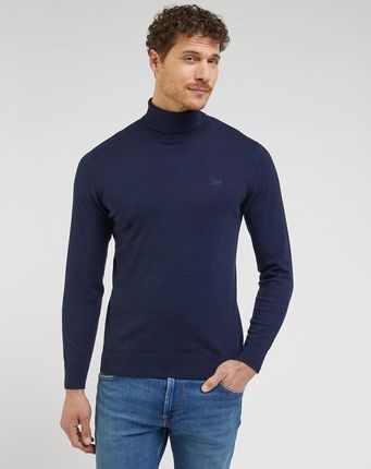 LEE HIGH NECK KNIT MĘSKI SWETER ELEGANCKI CIEPŁY SKY BLUE 112342994