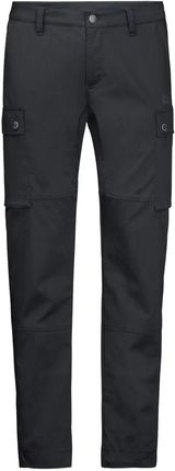 Spodnie dresowe męskie Jack Wolfskin Arctic Road Cargo Pants U 1505761-6350 Czarny