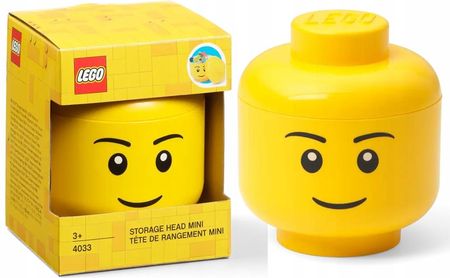 Lego Pojemnik W Kształcie Głowy 0,36L Jasnożółtej Minifigurki Chłopca 4033