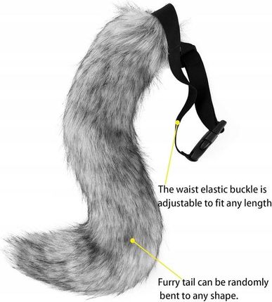 Maska Cosplay Furry Ogon Łapki Mitenki Wilk Lis Futrzak Zestaw 3szt. - zdjęcie 2