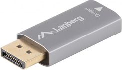 Adapter Displayport [M] 1.2 do HDMI [F] 2.0 4K@60Hz Lanberg - srebrny (AD-DP-HD-01)