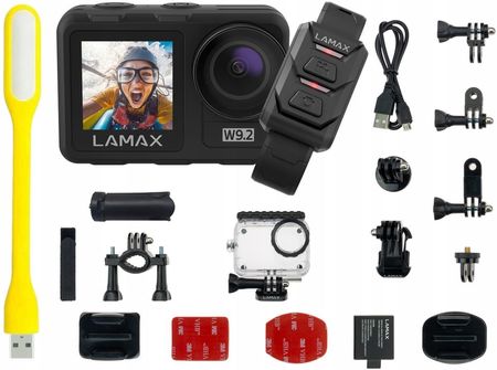 LAMAX W9.2 KAMERA SPORTOWA 4K 30FPS 2X EKRAN Z WODOODPORNYM ETUI - STABILIZACJA MAXSMOOTH 2.0