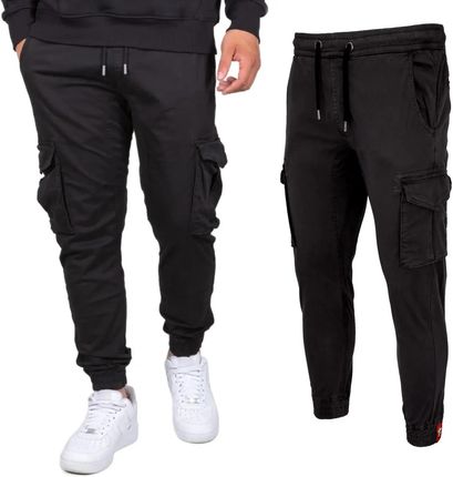 Spodnie Alpha Industries Cotton Twill Jogger 116202 03 - Czarne XL