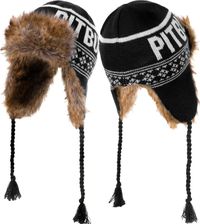 MĘSKA CZAPKA ZIMOWA Z FUTERKIEM Z MISIEM USZATKA PIT BULL L/XL