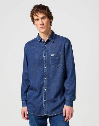 WRANGLER LS 1 PKT SHIRT MĘSKA KOSZULA JEANSOWA WRANGLER DARK STONE 112350576