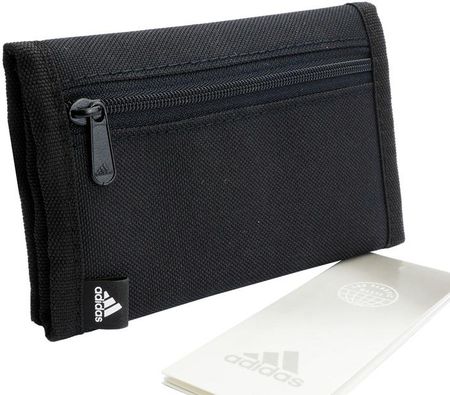 ADIDAS Portfel Czarny SPORTOWY Męski MŁODZIEŻOWY Damski SUWAK na MONETY - zdjęcie 3