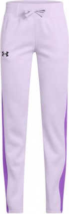 Dziewczęce spodnie treningowe Under Armour Fleece Pants - fioletowe