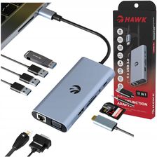 Zdjęcie Hawk Hub HW-HUB1101 11w1 USB Typu C, Pasywny (HUB1101) - Pyskowice