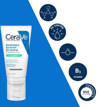 CeraVe Nawilżający Żel-Krem Oil Control Żel Przeciw