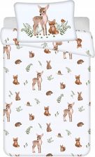 Pościel Dziecięca Zwierzęta Leśne Biała Beżowa August 24 Jerry Fabrics Rozmiar 100X135Cm