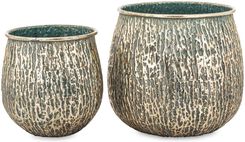 Zdjęcie Art Pol Donica Osłonka Doniczka Doniczki Metalowa Kpl. 2szt. 168314 - Miasteczko Śląskie