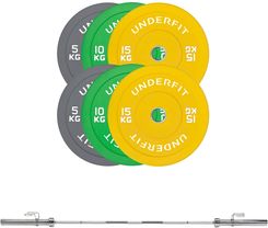 Zdjęcie Sztanga olimpijska bumper color 150 cm UNDERFIT 73 kg - Sompolno