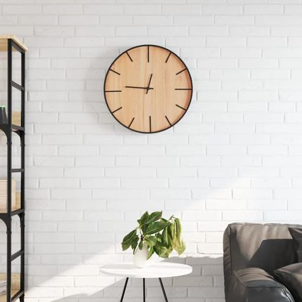 VidaXL Zegar Ścienny Brązowy 39Cm Żelazo I Materiał Drewnopochodny (4008398)