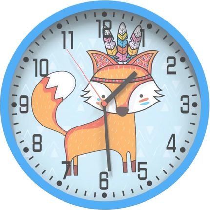 VidaXL Zegar Ścienny Niebieski 25,5Cm Polistyren I Szkło (4008400) - zdjęcie 3