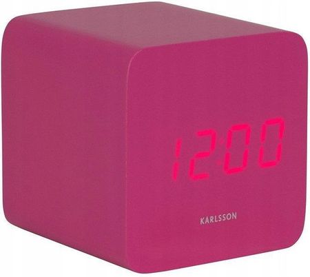 Karlsson Budzik Spry Kwadratowy Różowy Led (Ka5982Bp)