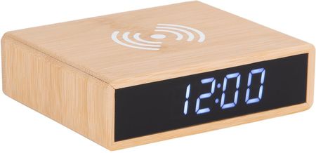 Karlsson Budzik Flat Ładowarka Indukcyjna Led Bamboo (Ka5934)