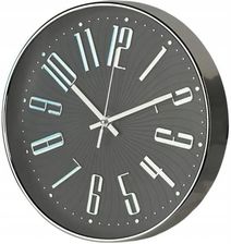 Zdjęcie Max Land Zegar Ścienny Czarno Srebrny Cichy Mechanizm 30X4Cm (Htbe6720) - Sławków