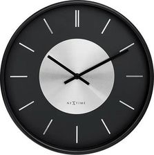 Zdjęcie Nextime Zegar Ścienny Retro Ii Czarno Srebrny (3535Zw) - Oborniki