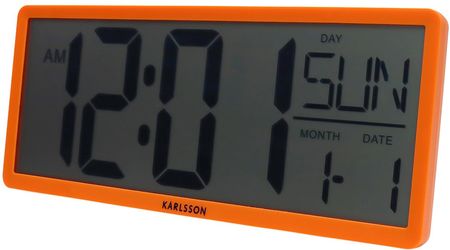 Karlsson Zegar Ścienny Stołowy Retro Lcd Jasnopomarańczowy (Ka6020Or)