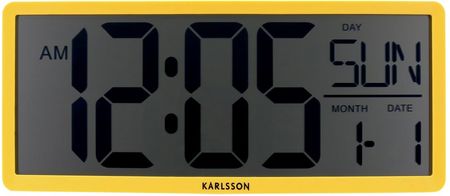 Karlsson Zegar Ścienny Stołowy Retro Lcd Jasnożółty (Ka6020Ye)