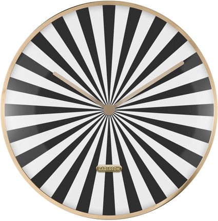 Karlsson Wall Clock Candy Swirl Dome Black & White (Ka6007Bk)