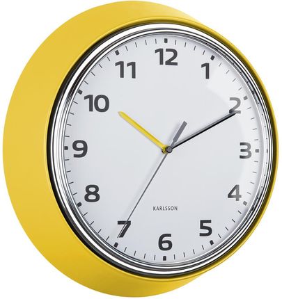 Karlsson Wall Clock Modern Retro Bright Yellow (Ka6006Ye)
