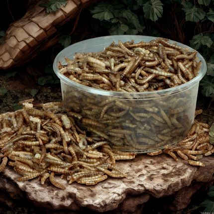 Terrario Repti Bites Mealworms 250ml larwy mącznika suszone - zdjęcie 2