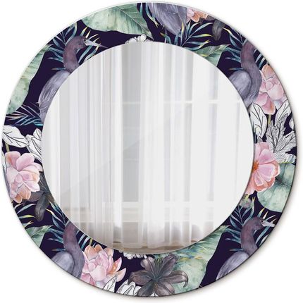 Tulup Czaple Ptaki Lustro Z Nadrukiem Okrągłe Fi 70 Cm