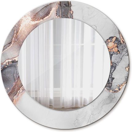 Tulup Płyn Abstrakcyjny Lustro Z Nadrukiem Dekoracyjne Okrągłe Fi 70 Cm