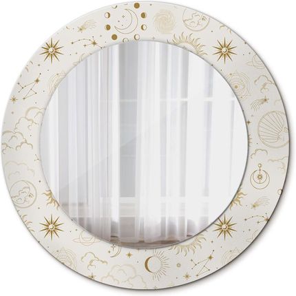 Tulup Mistyczny Ezoteryczny Wzór Lustro Dekoracyjne Okrągłe Fi 70 Cm