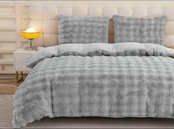 Cotton World Pościel Zimowa Z Mikrofibry Miś Shd 160X200 2834 Popiel