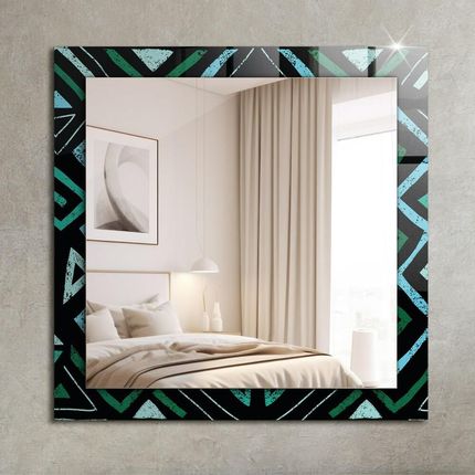 Tulup Lustro Ścienne Dekoracyjne Geometryczny Wzór Turkusowy 60X60 Cm - zdjęcie 2