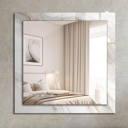 Tulup Lustro Ramka Z Nadrukiem Szary Marmur 60X60 Cm - zdjęcie 2