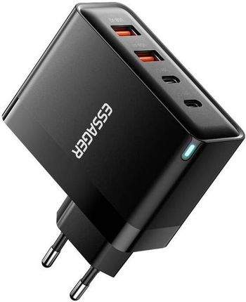 Essager ECT2CA-QYB01-Z, 2xUSB-C, 2xUSB-A, 100W Czarna - zdjęcie 2