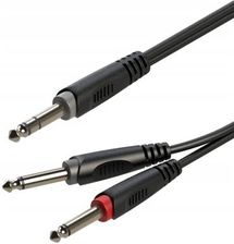 Zdjęcie Kabel audio Jack 6.3mm stereo 2 x Jack 6.3mm mono 6m Roxtone SAYC100L6 - Tarczyn