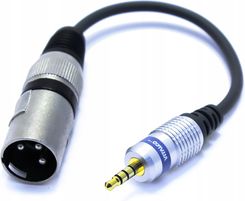 Adapter Wtyk Xlr Męski 3 Pin Wtyk Mini Jack 3.5 Trrs 4 Polowy Mikrofon