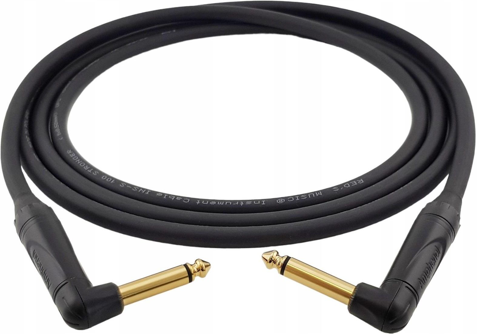 ギター Rcoa Kabel Instrumentalny Jack 6.3/ Jack 6.3 Kątowy GCSA1330 3m