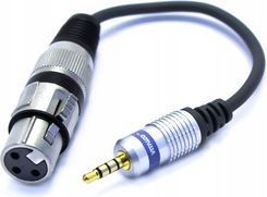 Adapter Wtyk Xlr Żeński 3 Pin Wtyk Mini Jack 3.5 Trrs 4 Polowy Mikrofon