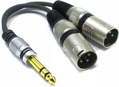 Adapter 2X Wtyk Xlr Męski Wtyk Jack 6.3 Trs Stereo Vitalco 6.3mm
