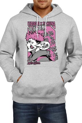 Itadori Sakuna Herren Kapuzenpullover Bluzy Anime Manga Comics Japan Animation, Man S / Grau