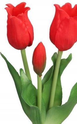 Deko TULIPANY BUKIET TULIPANÓW GUMOWE GUMOWANE JAK ŻYWE (51626) - zdjęcie 2