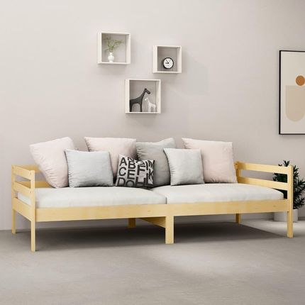 Dkd Home Decor Łóżko Z Materacem 90X200 Cm Z Litego Drewna Sosnowego - zdjęcie 2