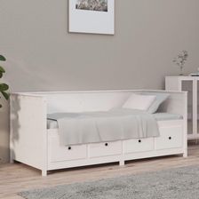 Dkd Home Decor Łóżko Dzienne Białe 75X190 Cm Lite Drewno Sosnowe