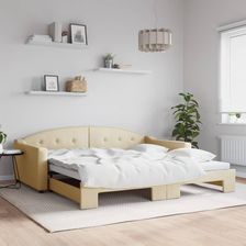 Dkd Home Decor Łóżko Rozkładane Kremowe 100X200 Cm Tkanina