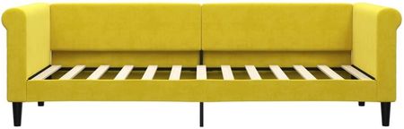 Dkd Home Decor Łóżko Dzienne Żółte 80X200Cm Aksamit - zdjęcie 2