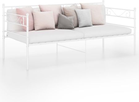 Dkd Home Decor Sofa Łóżko Rama Biały Metal 90X200Cm